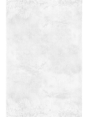 Luka Tavşan Post Beyaz Yumuşak Tüylü Kaymaz Tabanlı Ekstra Yumuşak Dokulu Halı