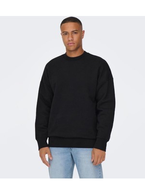 Only & Sons Life Erkek Siyah Sweatshirt (22026662-B)