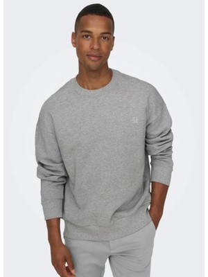 Only & Sons Life Erkek Siyah Sweatshirt (22026662-B)