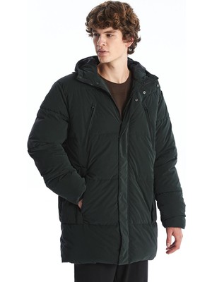 Xsıde Rahat Kalıp Kapüşonlu Erkek Mont