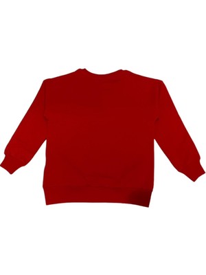 Gugo Kız Çocuk Çicek Aksesuarlı Sweatshirt 5-14 Yaş Kırmızı