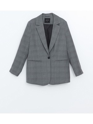 Ekose Kadın Blazer CEKET-W4IO47Z8-LMK-8684146754434