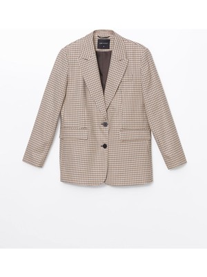 Ekose Kadın Blazer CEKET-W4K372Z8-LLL-8684680352172