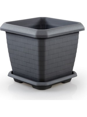 Fidan Sepetim Hisar Kale Saksı 74,3 LT - Antrasit Renk