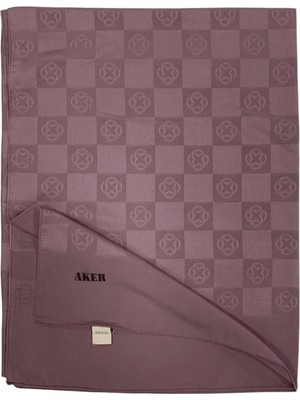 Aker Monogram Şal - Yeni Dama Desenli - Gül Kurusu 992