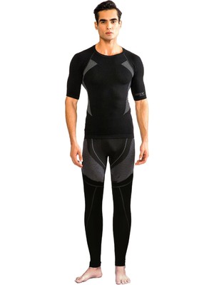 Thermoform Extreme Erkek Seamless Termal Kısa Kollu Içlik Seti Siyah