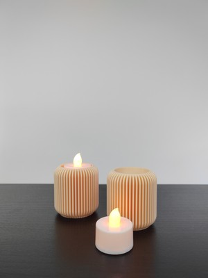 Stilcraft Modern Tealight LED Mumluk 2'li Set