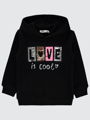 Civil Girls Kız Çocuk Sweatshirt 2-5 Yaş Siyah