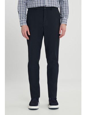 Slim Fit Dar Kesim Beli Bağlamalı Yan Cep Esnek Casual Pantolon