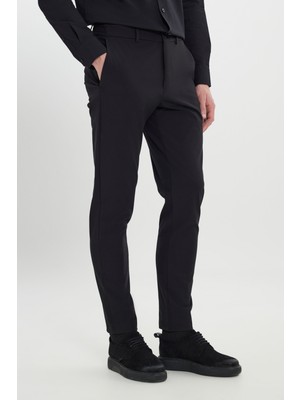 Slim Fit Dar Kesim Beli Bağlamalı Yan Cep Esnek Casual Pantolon