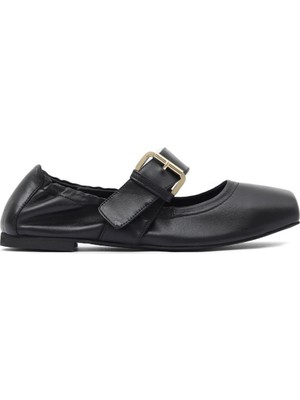 Bueno Shoes Siyah Deri Kadın Babet 30WA23629 30WA23629