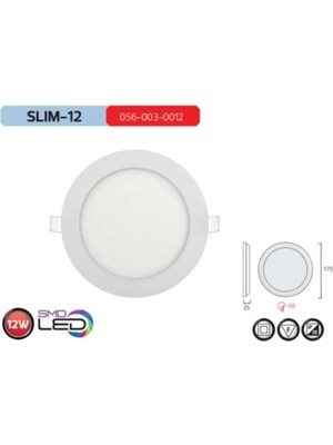 12W Slim LED Panel Sıva Altı Beyaz Işık