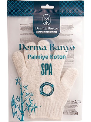 Derma Banyo Parmaklı Banyo Eldiveni Palmiye Koton Derinlemesine Temizlik ve Masaj Etkisi