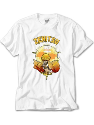 Wakha Demon Slayer Zenitsu Beyaz Tişört