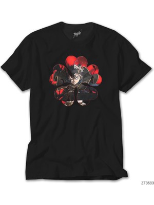 Wakha Black Clover Five Clover Siyah Tişört