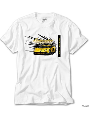 Wakha Lamborghini Life Style Beyaz Tişört