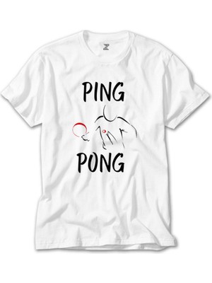 Wakha Ping Pong Actor Design Beyaz Tişört