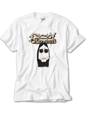 Wakha Ozzy Osbounre Drawing Beyaz Tişört