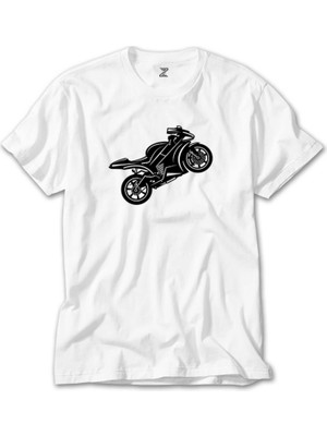Wakha Motosiklet Siluet Siyah Tişört