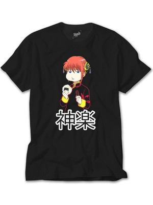 Wakha Gintama Kagura Siyah Tişört