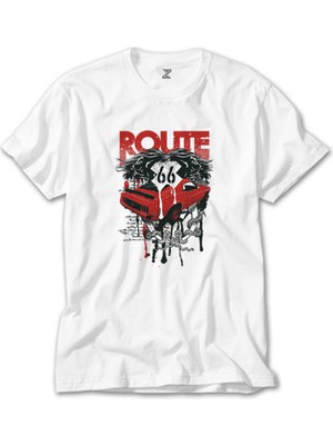 Wakha Red Route Car Beyaz Tişört