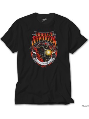 Wakha Harley Davidson Forever Two Wheels Siyah Tişört