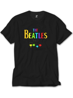 Wakha The Beatles Rainbow Siyah Tişört