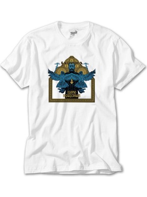 Wakha Batushka Blue Beyaz Tişört