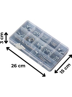 Cassetta B  Büyük Boy 12 Bölmeli Çok Amaçlı Takı ve Aksesuar Düzenleyici Saklama Kutusu