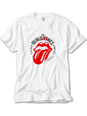Wakha The Rolling Stones 50 Years Beyaz Tişört