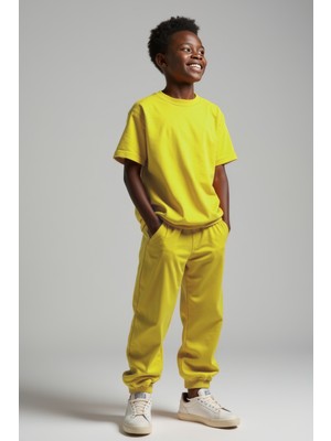 Minojoy Atter Kükürt Yayı Pamuklu Erkek Çocuk Eşofman Altı