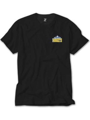 Wakha Denver Nuggets Logo Siyah Tişört