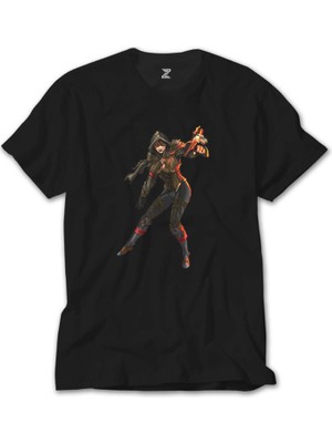 Wakha Diablo 3 Female Demon Hunter Siyah Tişört