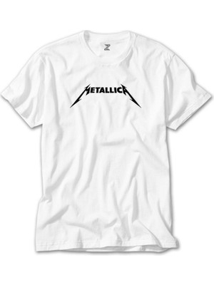 Wakha Metallica Classic Logo Beyaz Tişört