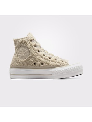Converse Chuck Taylor All Star Lift Platform Warm Winter  Bej/siyah Sneaker