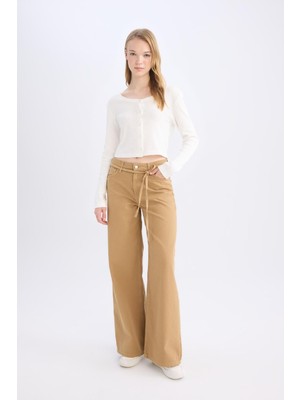 DeFacto Coool Gabardin Pantolon Wide Leg Yüksek Bel Geniş Bol Paça E1794AX24WN