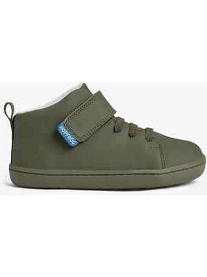 Hopfrög Smart Walker High Top Süper Mat Haki Barefoot Çocuk Bot