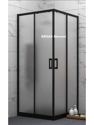 Desaş Shower  Duşakabin Siyah,Buzlu Camlı  Yüksek Kalite kod1015