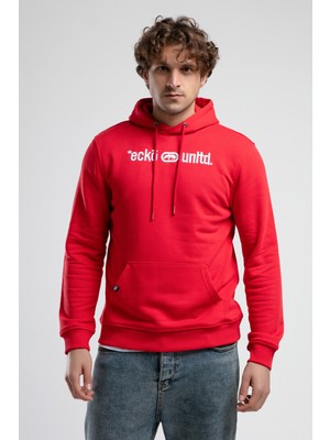 Yorker Kırmızı Sweatshirt Nakışlı Loose Fit Erkek Sweatshirt