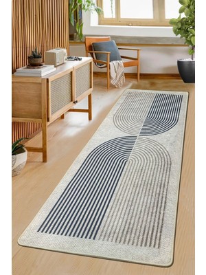 Middle Siyah Dikdörtgen Dekoratif Halı Djt