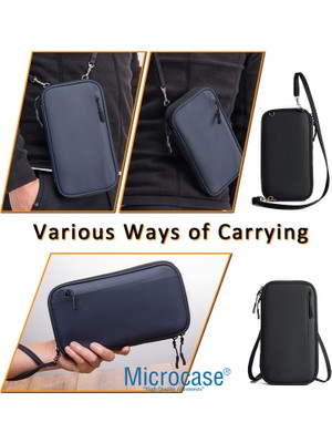 Microcase Unisex Su Geçirmez Çok Amaçlı Seyehat Pasaport Çok Gözlü Organizer Çanta AL4863