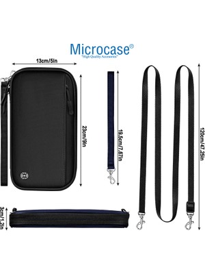 Microcase Unisex Su Geçirmez Çok Amaçlı Seyehat Pasaport Çok Gözlü Organizer Çanta AL4863