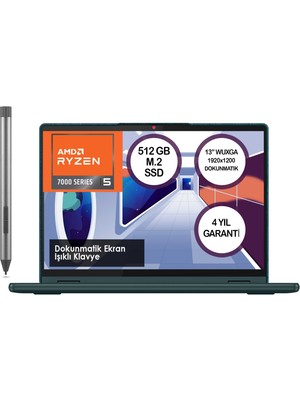 Lenovo Yoga 6 AMD Ryzen 5 7530U 8GB 512GB SSD Freedos 13.3" WUXGA Taşınabilir Bilgisayar 83B2009NTX