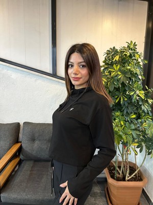  Kadın Standart Fit Kapşonlu Basic Düz Sporcu Sweatshirt , Kapüşonlu Sporcu Sweatshirt  , Hızlı Kuruyan Sporcu Sweatshirt