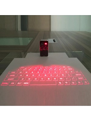YeniTech Bluetooth Lazer Klavye Şarjlı  Phone Android Tablet Için Kablosuz Taşınabilir Projeksiyon Klavye