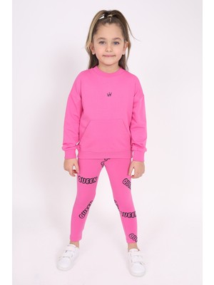 Toontoy Kız Çocuk Nakışlı Taytlı Takım