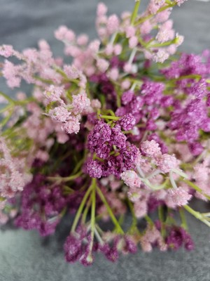 Yasima 1ADET Açık Pembe 1ADET Koyu Pembe 35 cm 5 Dallı Açık Pembe Yapay Cipso Vazo Dekor Aranjman Buket