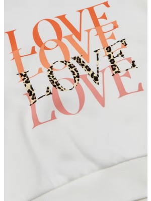 Kübra tekstil Kız Çocuk Love Baskılı Sweatshirt KT01900