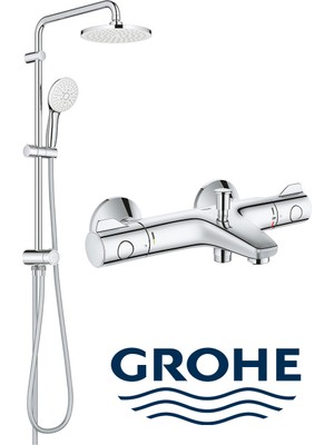 Grohe Duş Seti (Duş Kolonu + Termostatik Batarya)