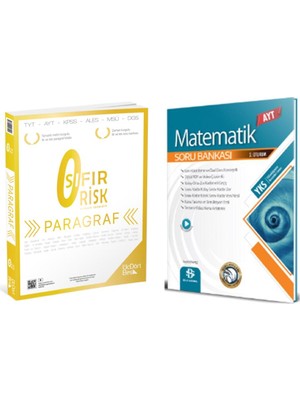 ÜçDörtBeş Yayınları Paragraf Sıfır Risk ve AYT Matematik Soru Bankası